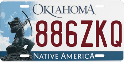 OK license plate 886ZKQ