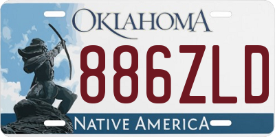 OK license plate 886ZLD