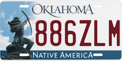 OK license plate 886ZLM