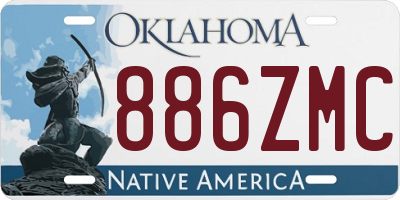 OK license plate 886ZMC