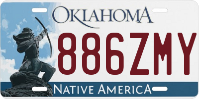 OK license plate 886ZMY