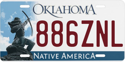 OK license plate 886ZNL