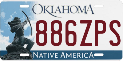 OK license plate 886ZPS