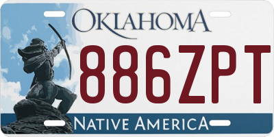 OK license plate 886ZPT