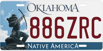 OK license plate 886ZRC