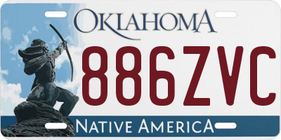 OK license plate 886ZVC
