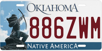 OK license plate 886ZWM
