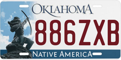 OK license plate 886ZXB