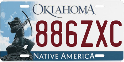 OK license plate 886ZXC