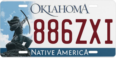 OK license plate 886ZXI