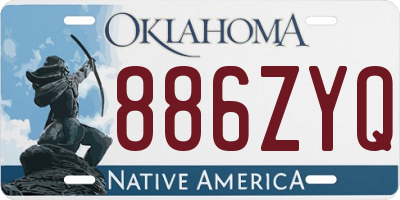 OK license plate 886ZYQ