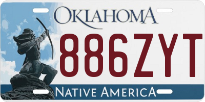 OK license plate 886ZYT