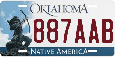 OK license plate 887AAB