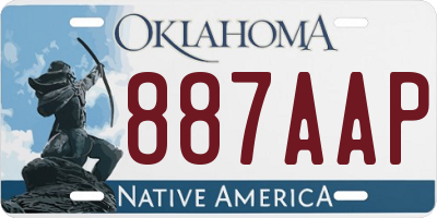 OK license plate 887AAP