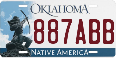 OK license plate 887ABB