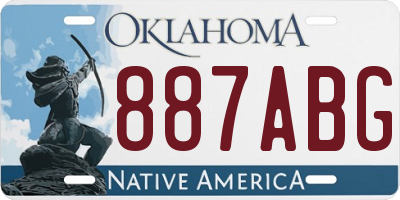OK license plate 887ABG