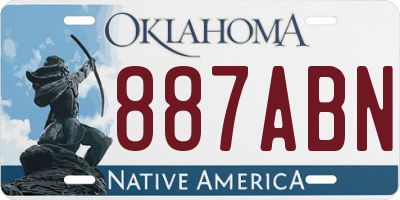 OK license plate 887ABN