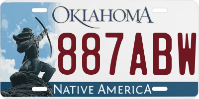 OK license plate 887ABW
