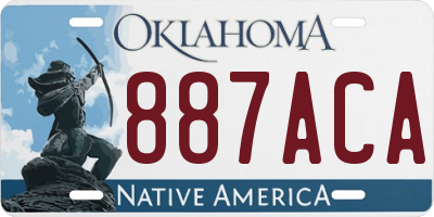 OK license plate 887ACA