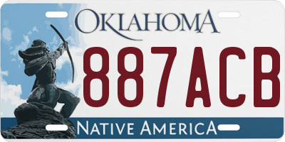 OK license plate 887ACB