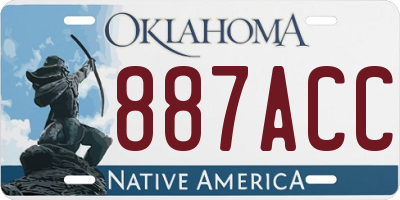 OK license plate 887ACC