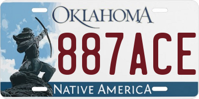 OK license plate 887ACE