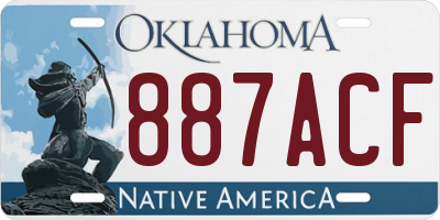 OK license plate 887ACF
