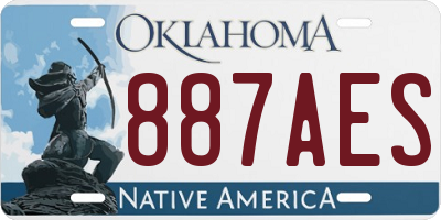 OK license plate 887AES