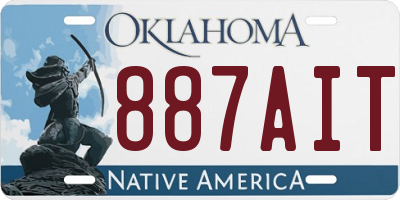 OK license plate 887AIT