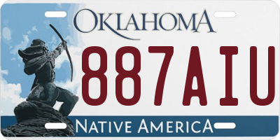 OK license plate 887AIU