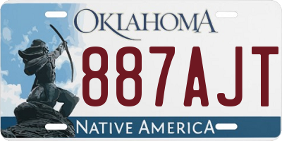 OK license plate 887AJT