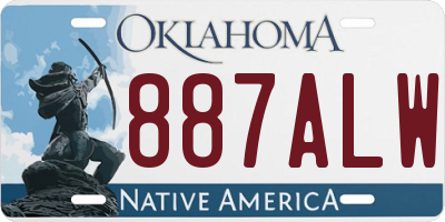 OK license plate 887ALW