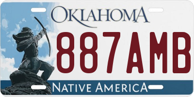 OK license plate 887AMB