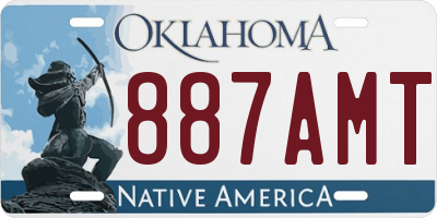 OK license plate 887AMT