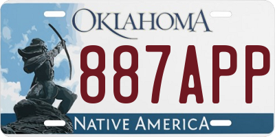 OK license plate 887APP