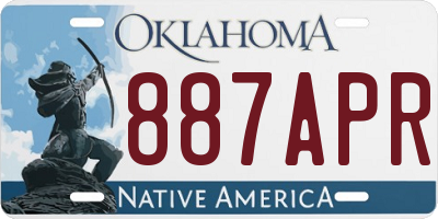 OK license plate 887APR