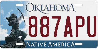 OK license plate 887APU