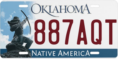 OK license plate 887AQT