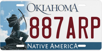 OK license plate 887ARP