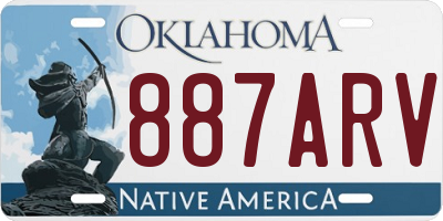 OK license plate 887ARV