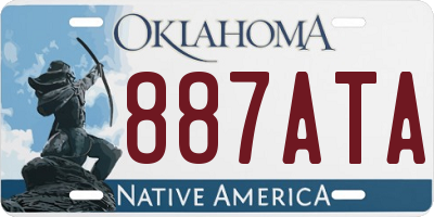OK license plate 887ATA