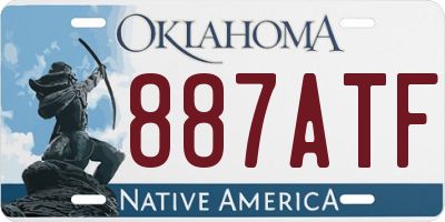 OK license plate 887ATF