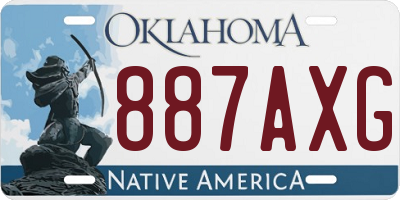 OK license plate 887AXG