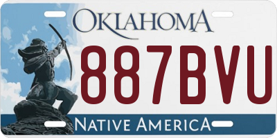 OK license plate 887BVU