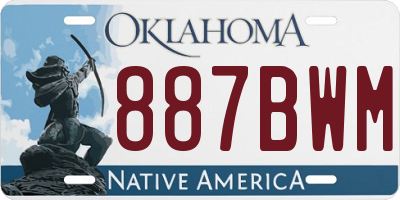 OK license plate 887BWM
