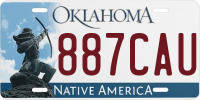 OK license plate 887CAU