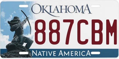 OK license plate 887CBM