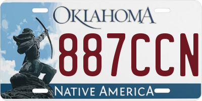 OK license plate 887CCN