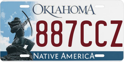 OK license plate 887CCZ