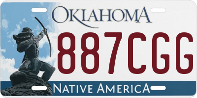 OK license plate 887CGG